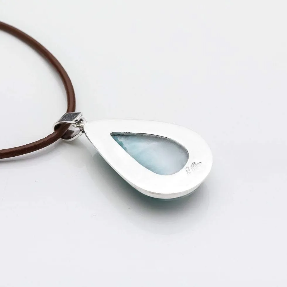 Larimar Teardrop Pendant CLOUD XXVII