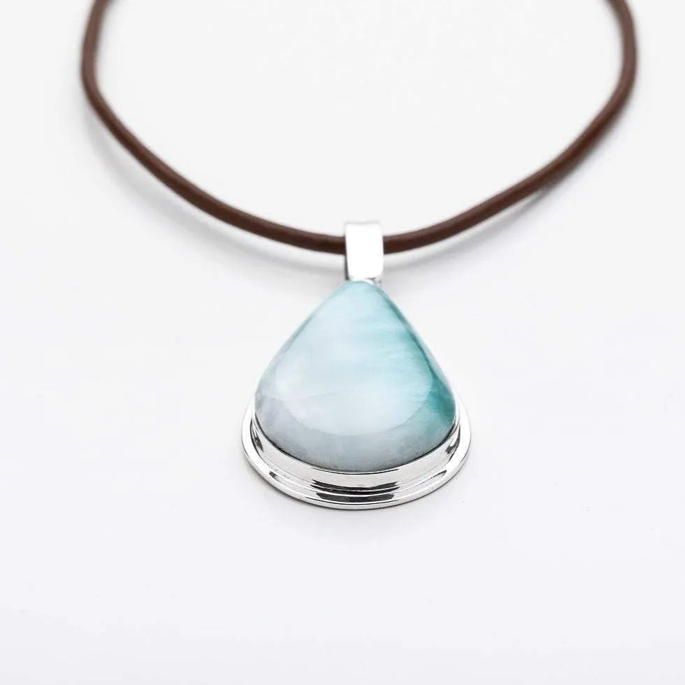 Larimar Teardrop Pendant CLOUD XXVII