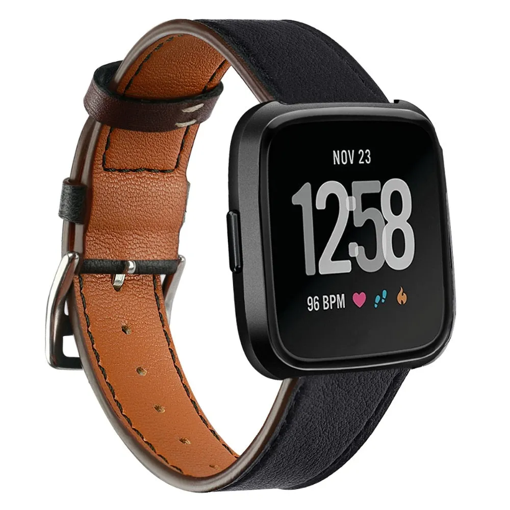 Leather Band for Fitbit Versa /versa 2/versa lite strap Versa correa