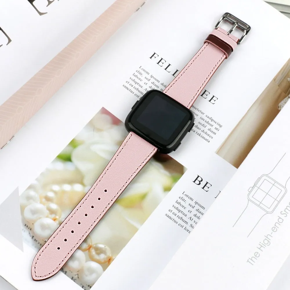 Leather Band for Fitbit Versa /versa 2/versa lite strap Versa correa