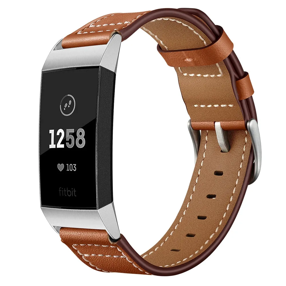 Leather strap For Fitbit Charge 4