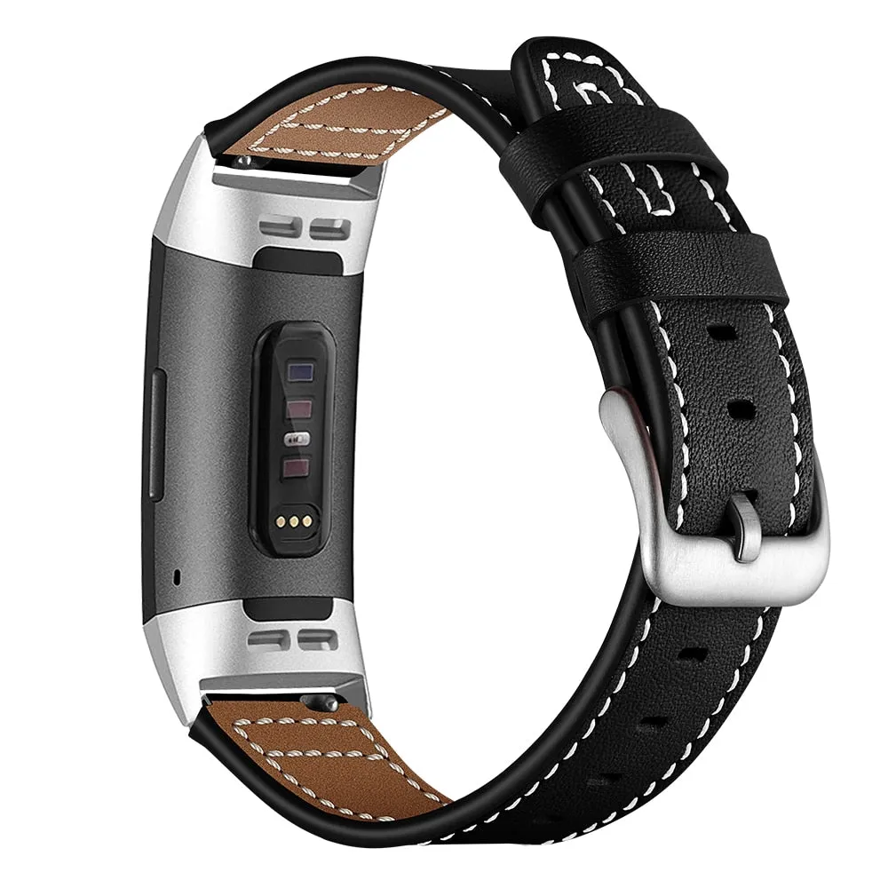 Leather strap For Fitbit Charge 4