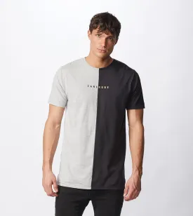 Logo-Splice Flintlock Tee Sliver Marle/Smokey Black