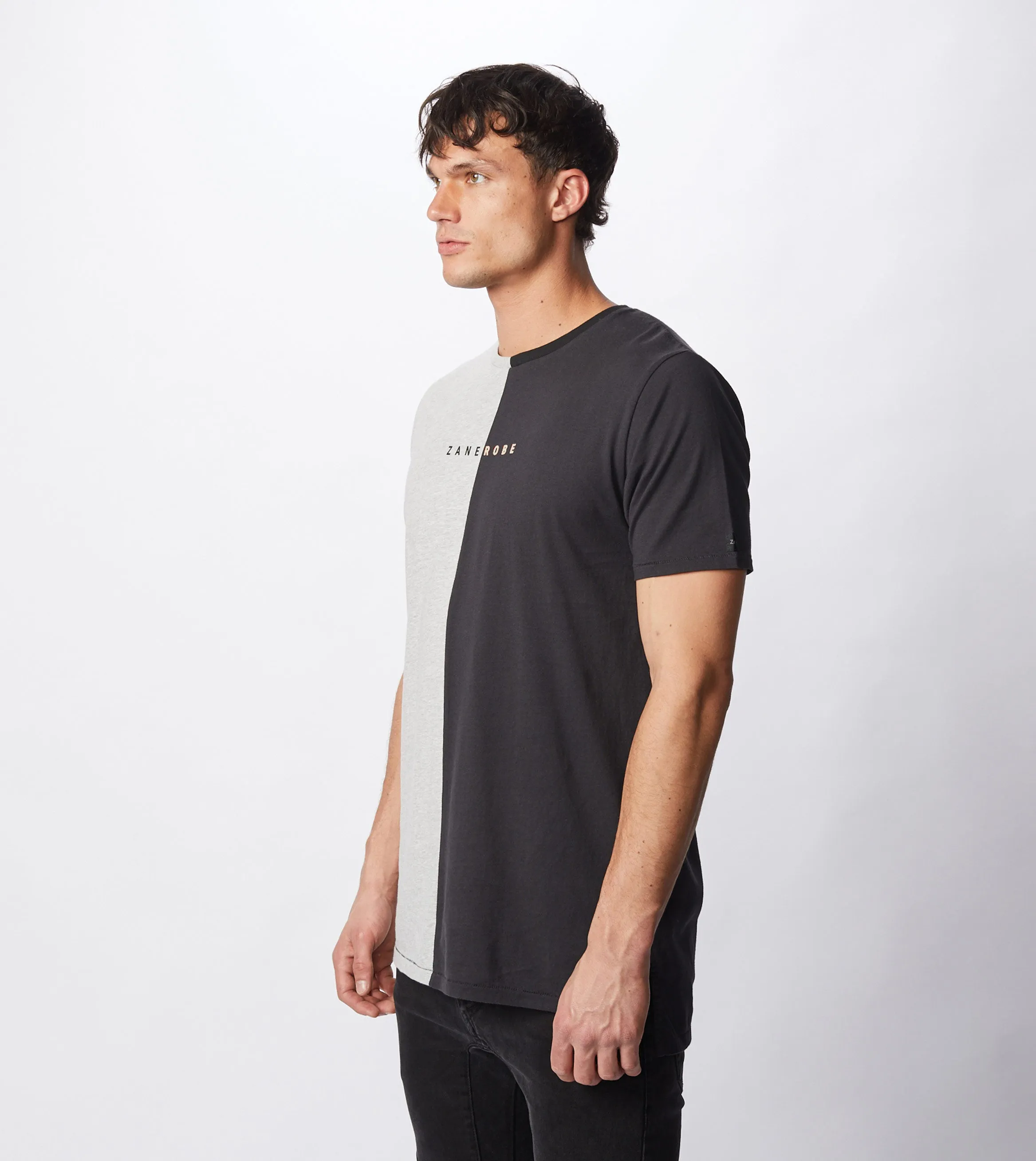 Logo-Splice Flintlock Tee Sliver Marle/Smokey Black