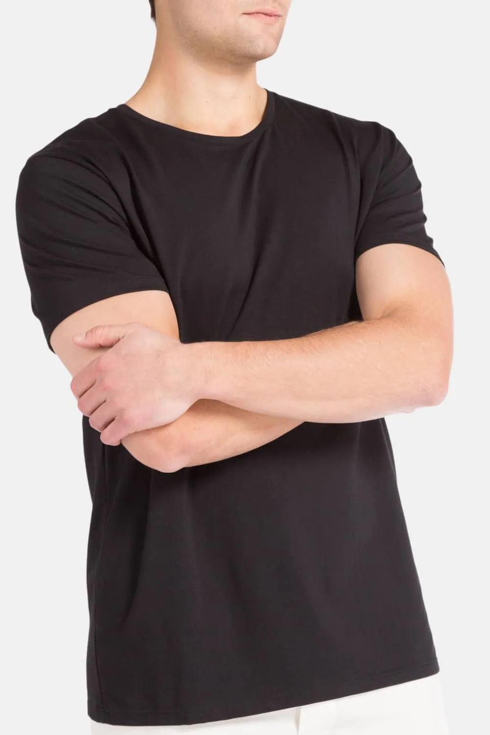 Men's Classic Fit Soft Stretch Crew Neck Undershirt