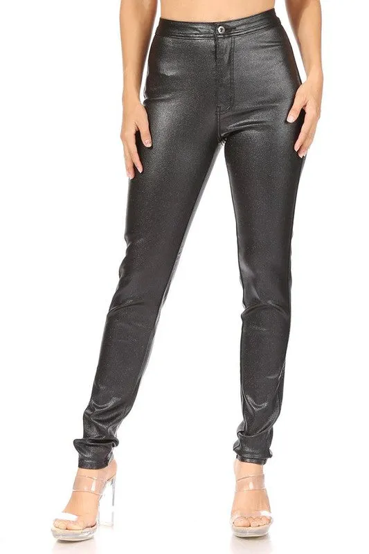 Metallic Skinny Pants