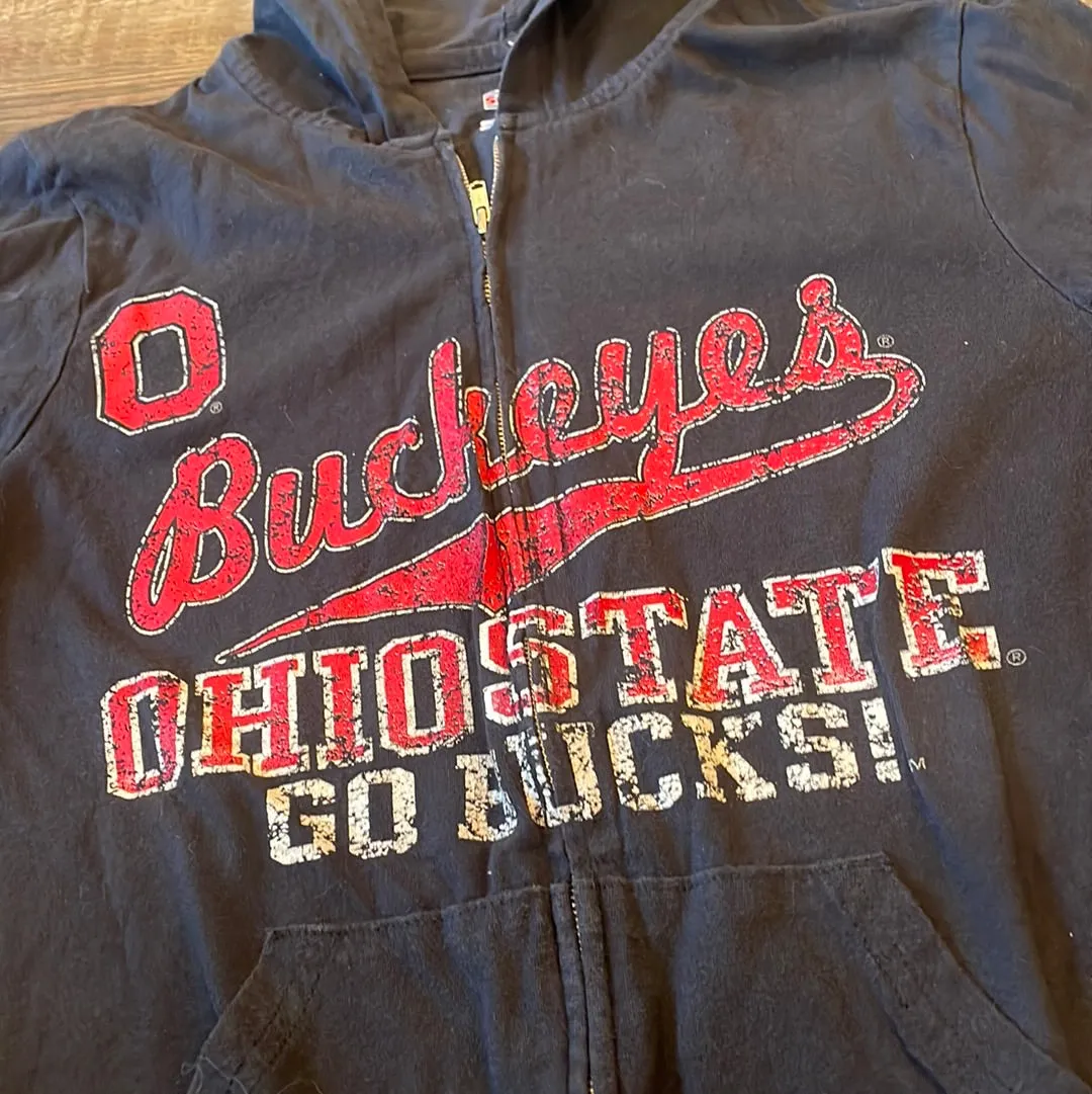 NCAA Soffe Ohio State Buckeyes Black Zip-Up Jacket YOUTH size Large