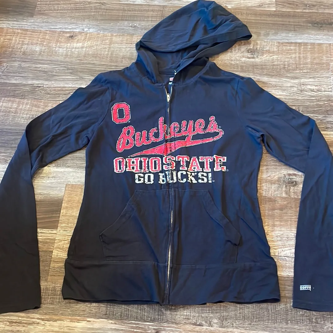 NCAA Soffe Ohio State Buckeyes Black Zip-Up Jacket YOUTH size Large