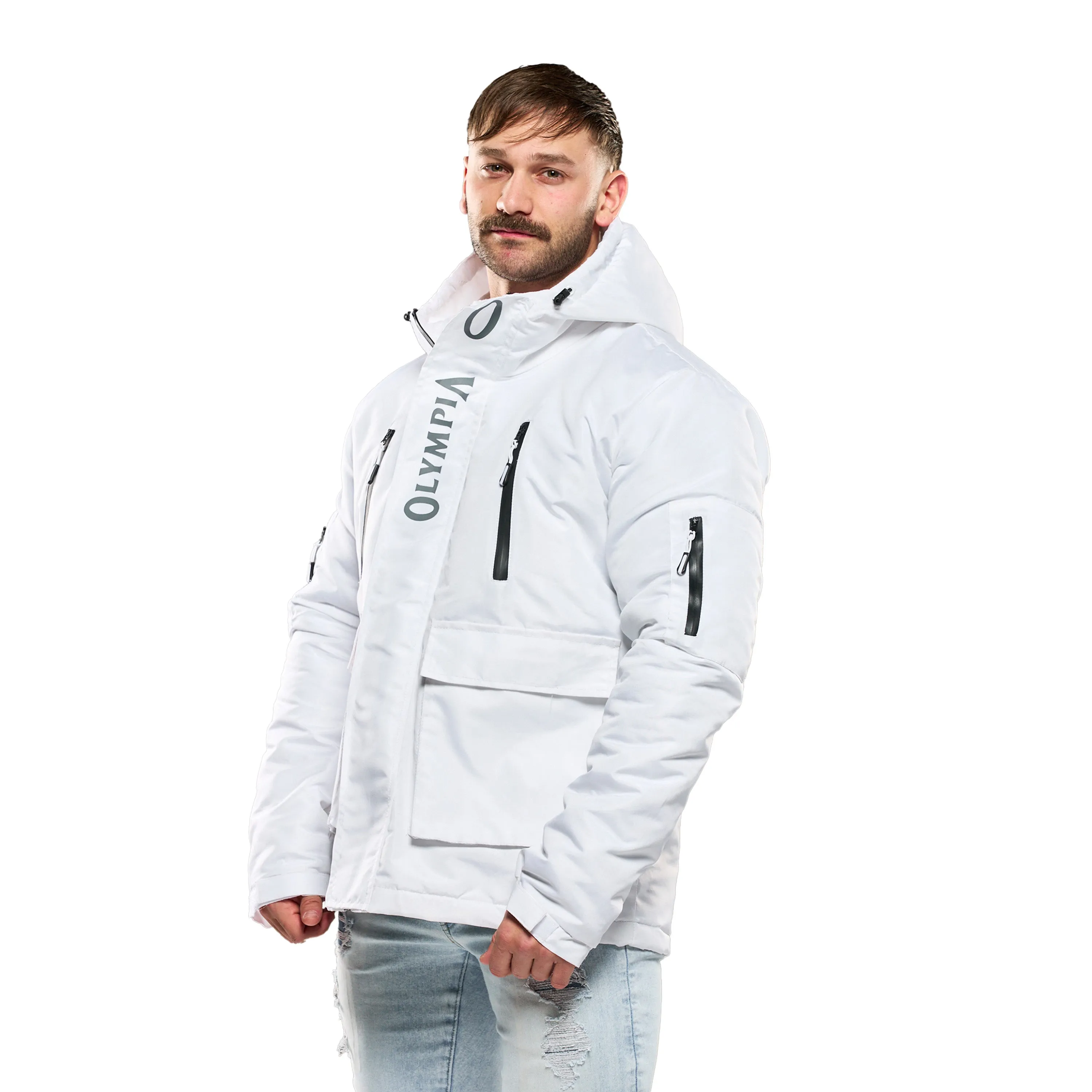 Olympia Men's White Utility Jacket