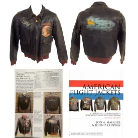 Original U.S. WWII Named 8th Air Force 332nd Bomb Squadron Painted A-2 Flight Jacket 1st S. W. Jenson - Featured in Book American Flight Jackets, Airmen & Aircraft