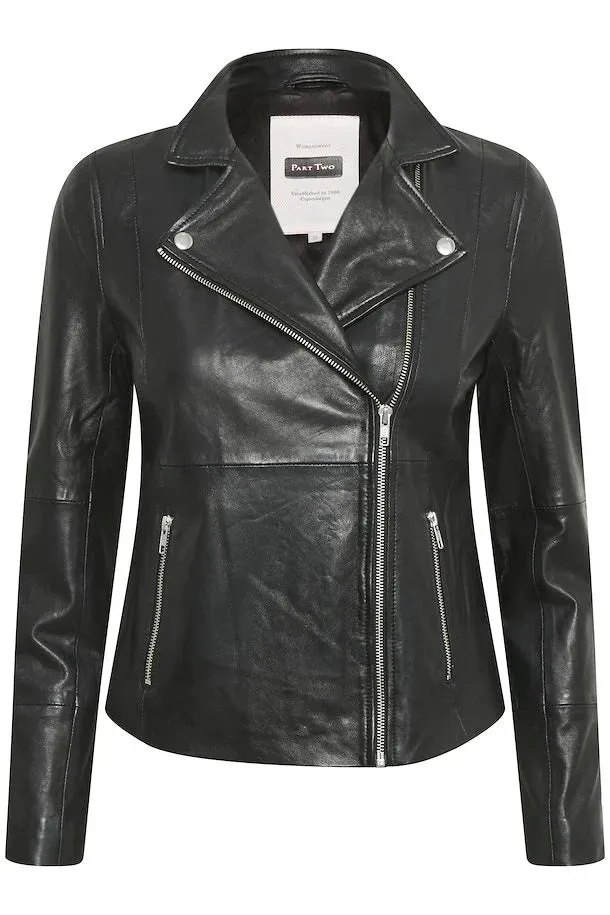 Part Two Frances Leather Jacket (Black)