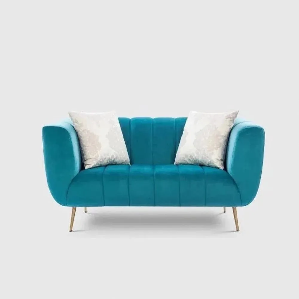 Peppermint Straight Line Sofa Set in Blue