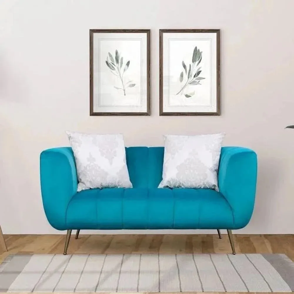 Peppermint Straight Line Sofa Set in Blue