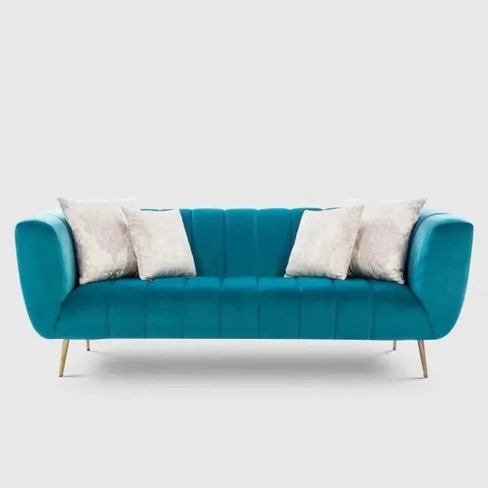 Peppermint Straight Line Sofa Set in Blue