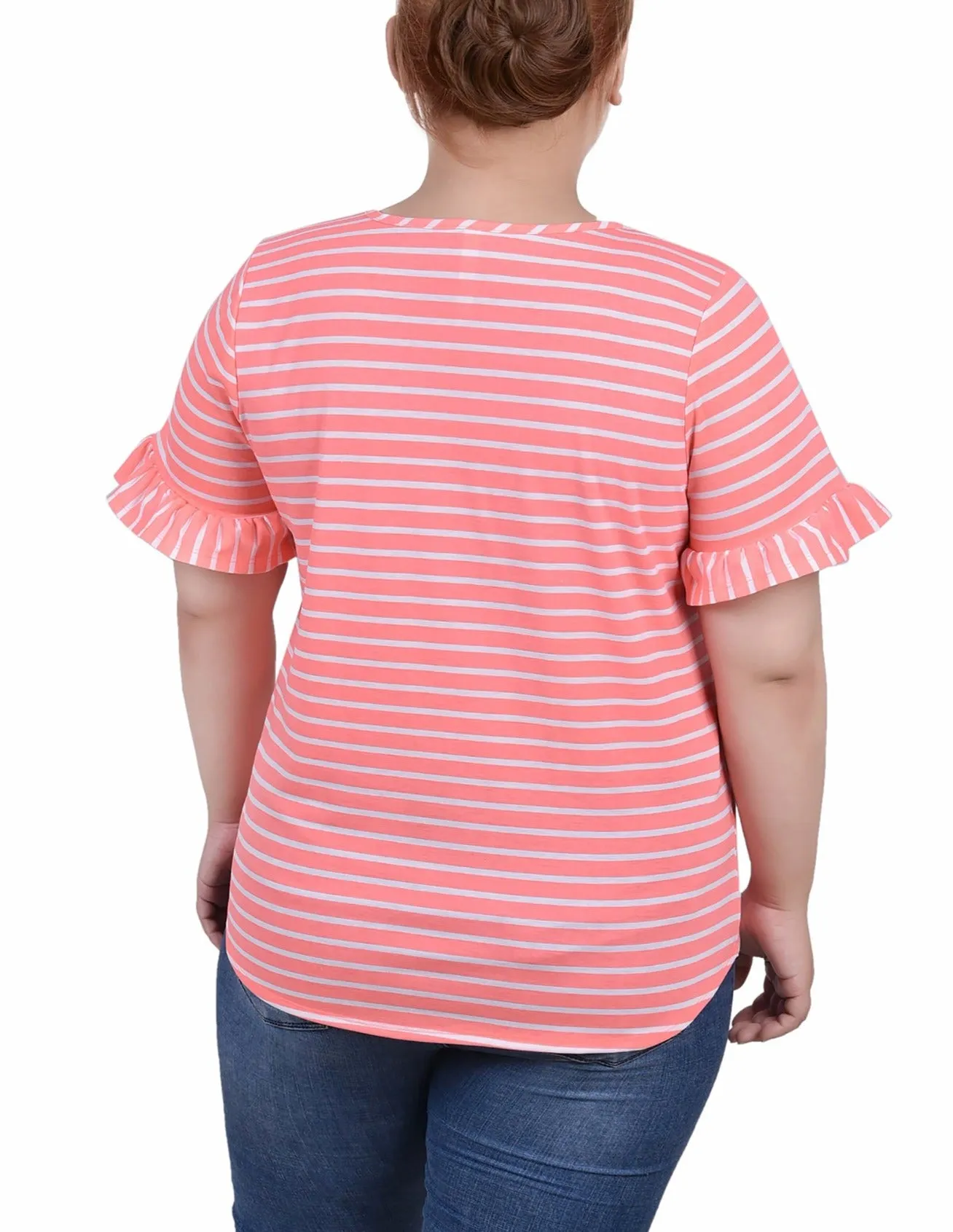 Plus Size Short Bell Sleeve Top