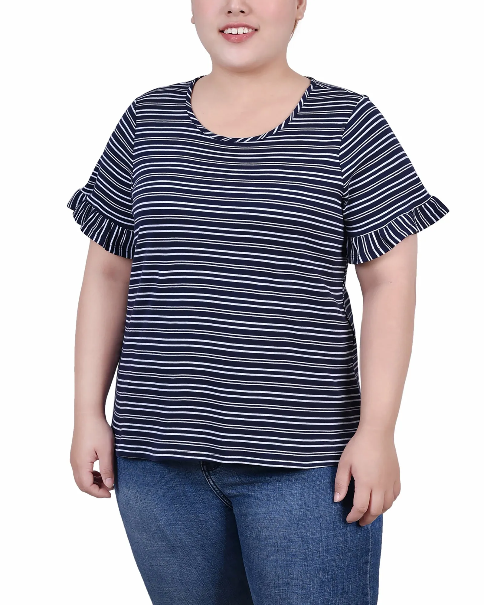 Plus Size Short Bell Sleeve Top