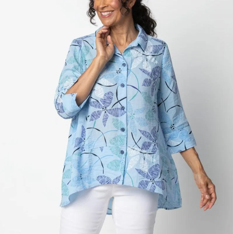 Princess Seamed Sky Shirt - Travel Material (Only XS   S Left)