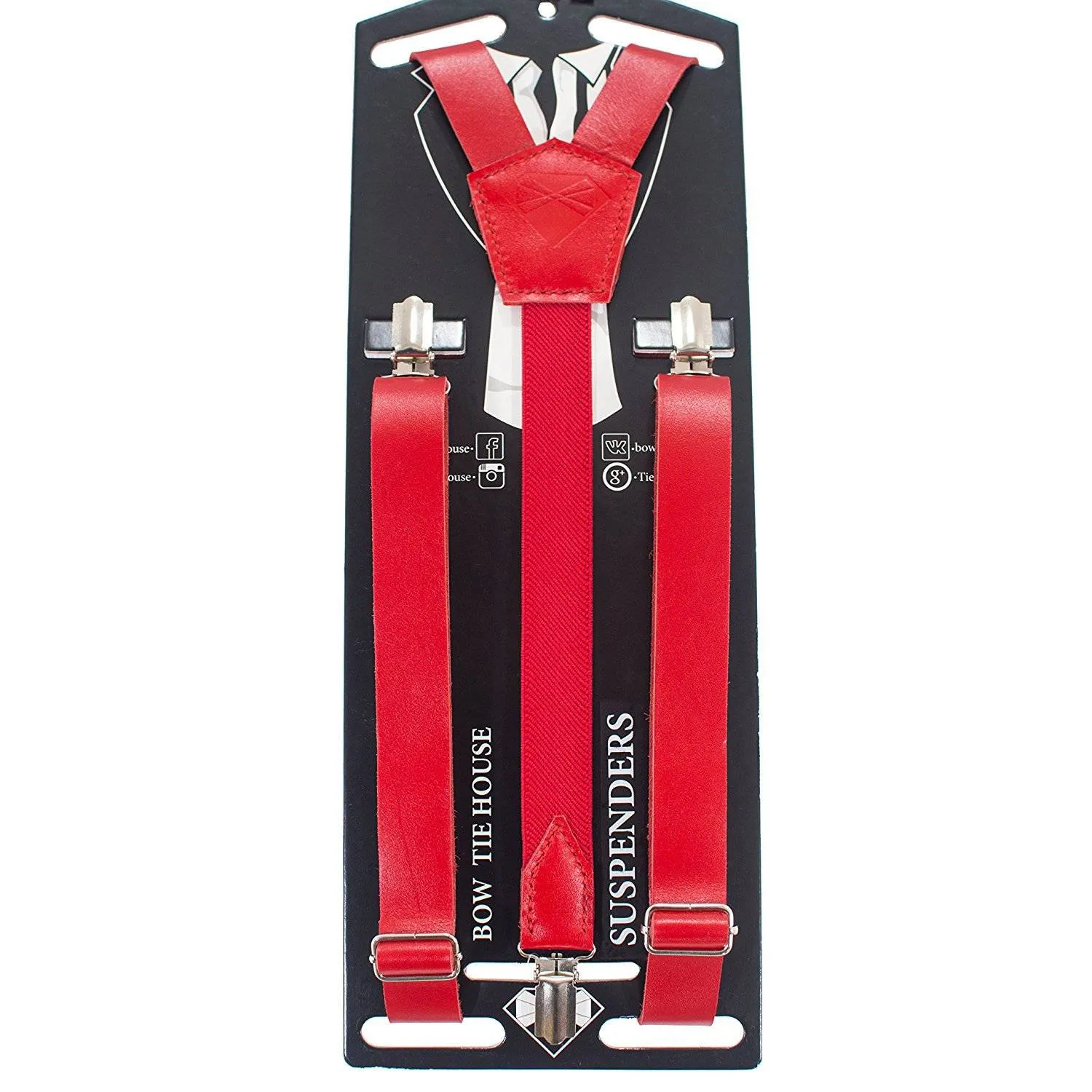 Red Leather Suspenders