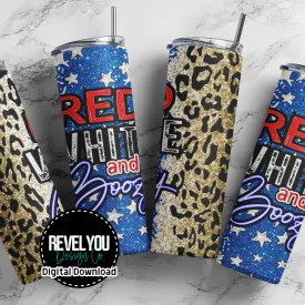 Red White Boozy - Digital Tumbler PNG