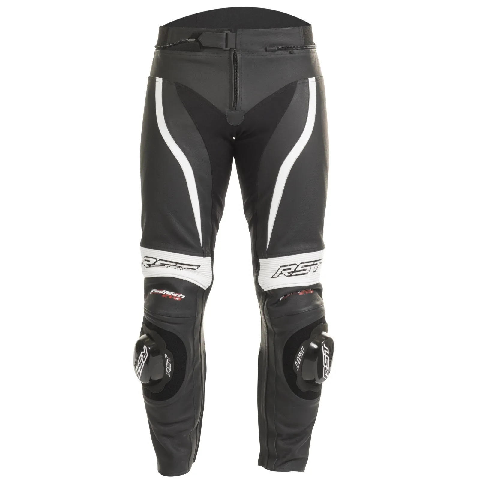 RST 1444 Tractech Evo II Leather Trousers - Black/White