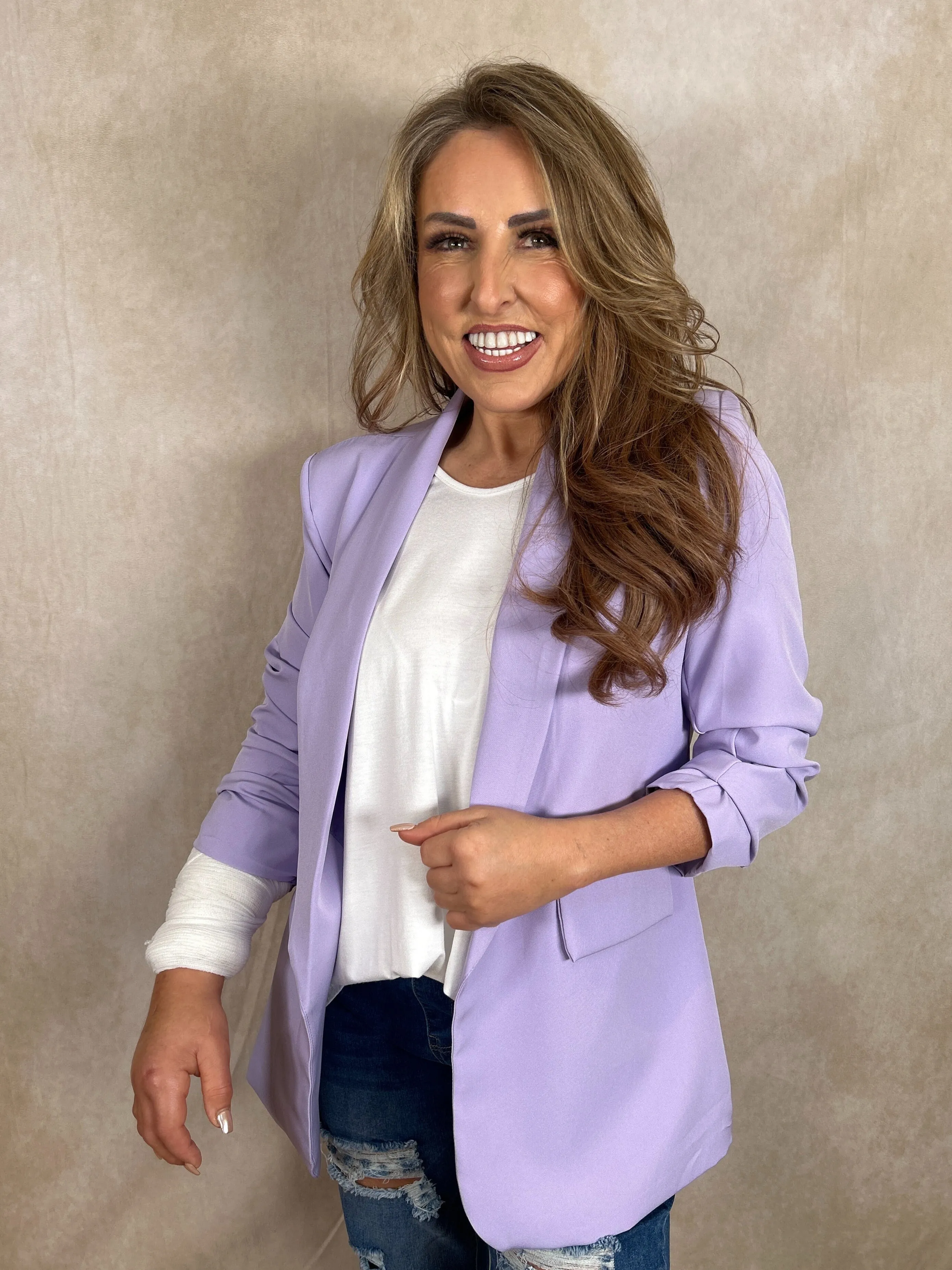 Ruched Spring Blazer