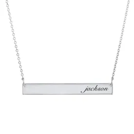 Script Skinny Bar Necklace