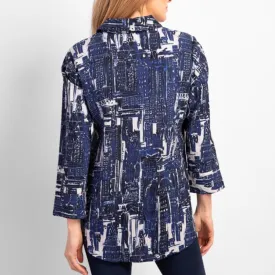 Shaped Shirt - Blue Print (Only XS   XXL Left)