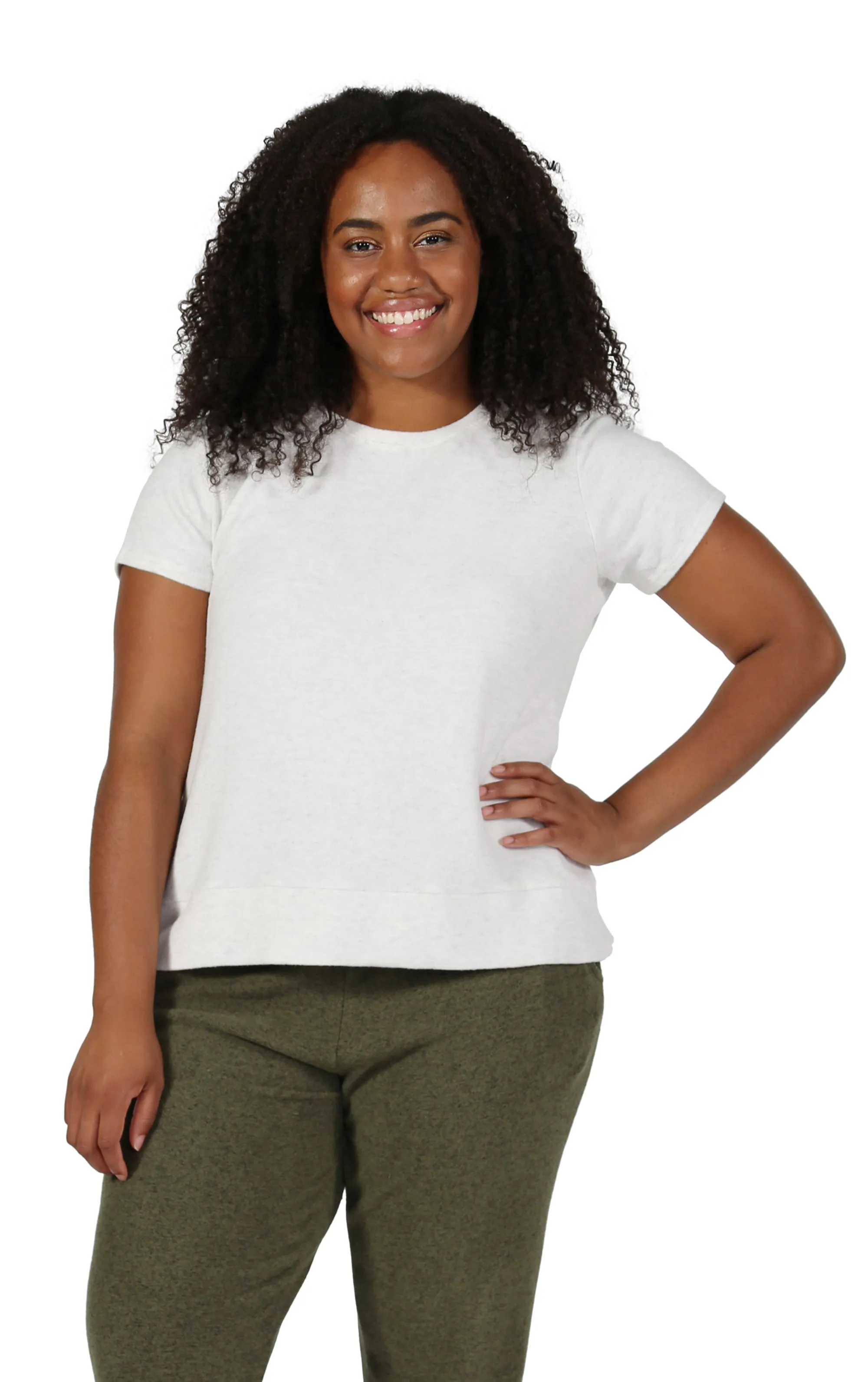 The Comfort Collection Cap Sleeve Plus Size Tee