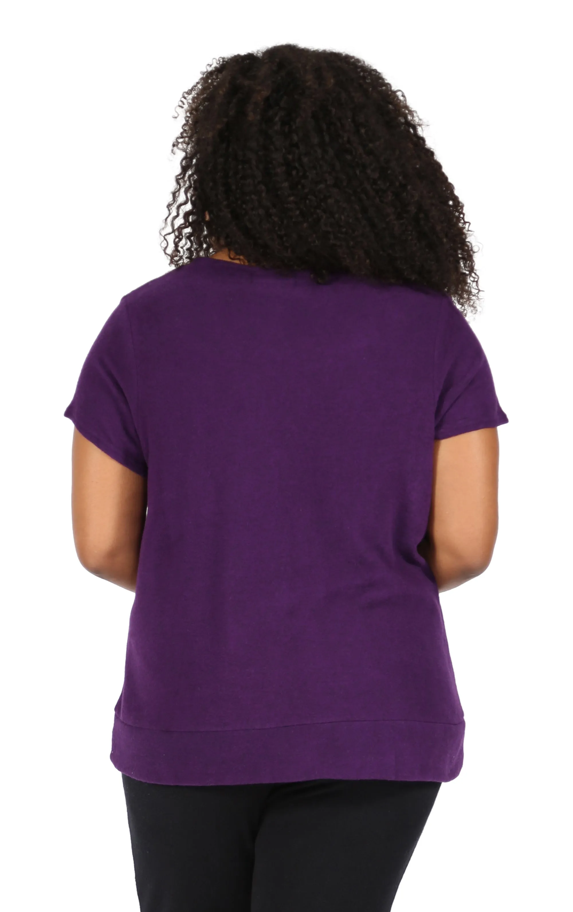 The Comfort Collection Cap Sleeve Plus Size Tee