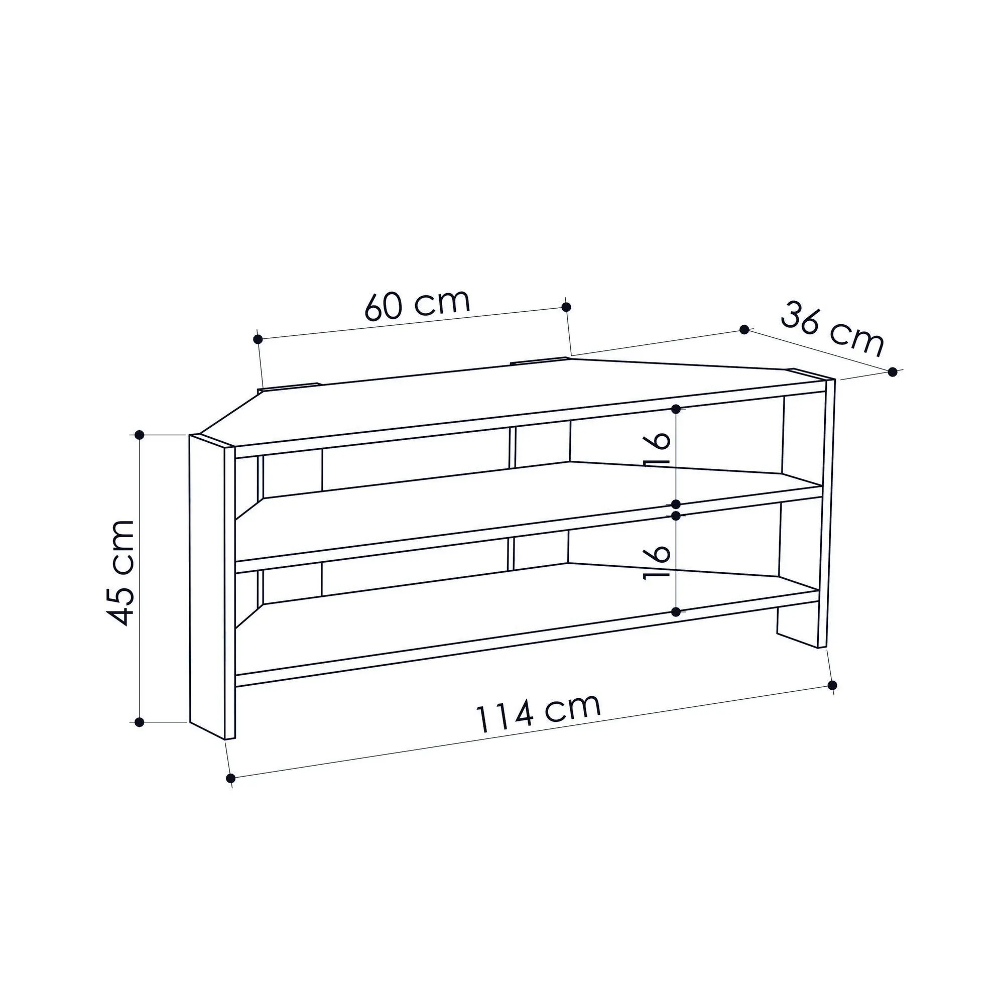 TV Stand Thales Corner - Light Mocha